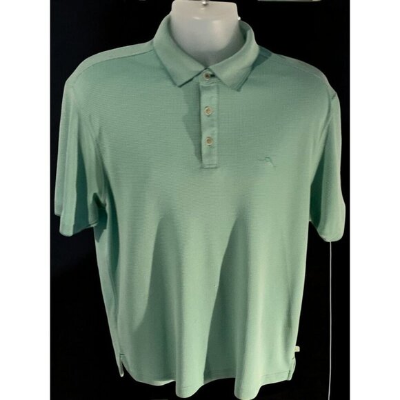 Tommy Bahama Mens Medium Pullover Short Sleeve Polo Golf Shirt Teal Green - Picture 7 of 8